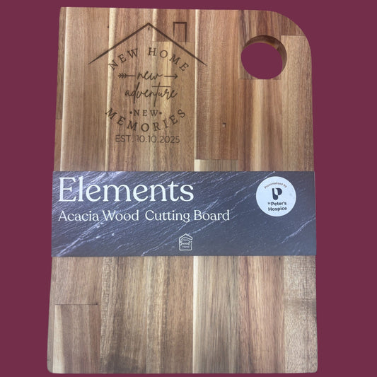 'New Home' Personalised Chopping Board