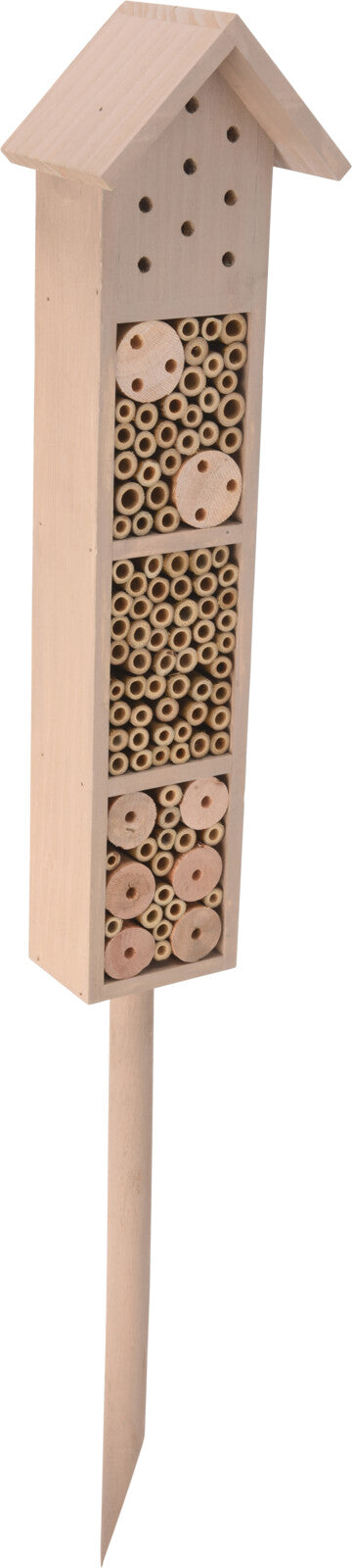 Assorted Colours Wooden Outdoor Insect Garden Bug House on a Stick
