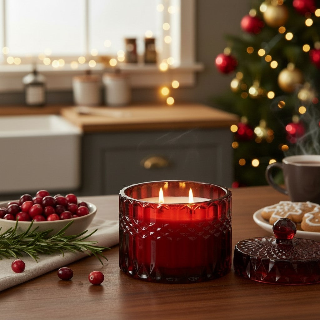 Scented candle in Glass Jar with Lid - 2 Scents Available