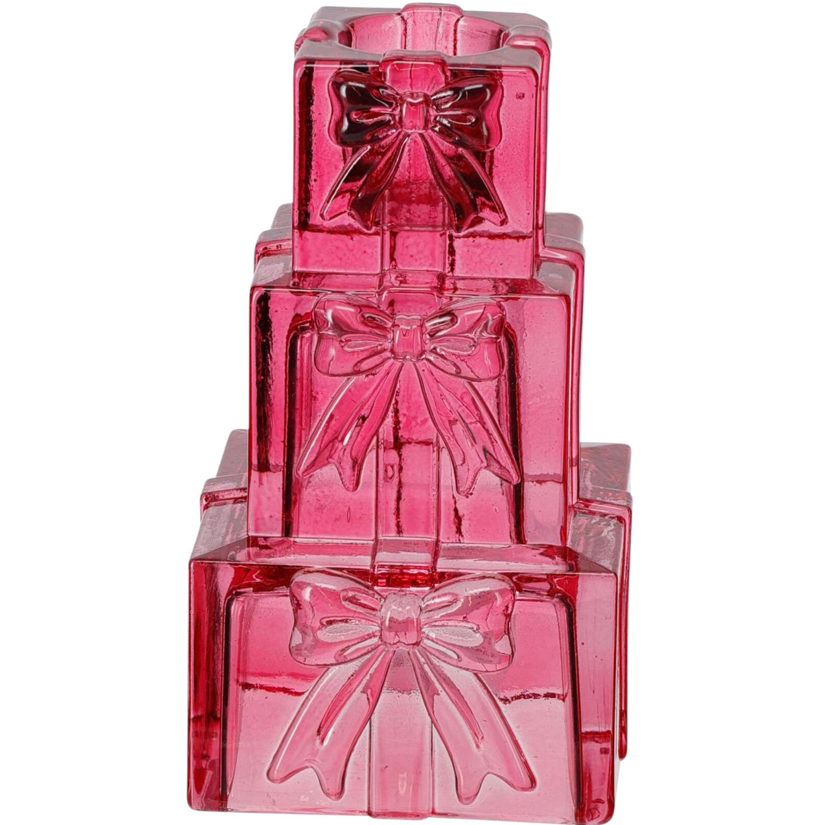 Stacked Presents Shaped Candlestick Holder - 3 Colours Available